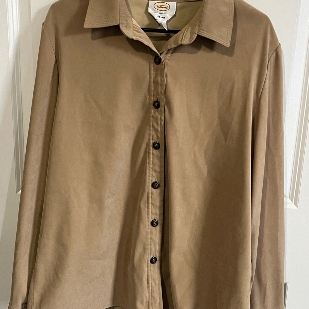 Tan/mustard Talbots Button-Up Shirt